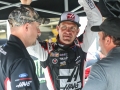 May 26, 2018: Monster Energy NASCAR Cup Series driver Clint Bowyer (14) waits out a rain delayed Coca-Cola 600 practice with his team. Concord, NC  Jonathan Huff/CSM