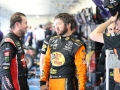 May 26, 2018: Monster Energy NASCAR Cup Series drivers Kurt Busch (41) and Martin Truex Jr. (78) talk after Coca-Cola 600 practice. Concord, NC  Jonathan Huff/CSM