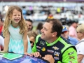 May 27, 2018: Monster Energy NASCAR Cup Series driver Ryan Newman (31) is joined by his daughter for Coca-Cola 600 pre-race ceremonies in Concord, NC.  Jonathan Huff/CSM