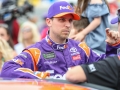 May 27, 2018: Monster Energy NASCAR Cup Series driver Denny Hamlin (11) talks with his crew chief before the Coca-Cola 600 in Concord, NC.  Jonathan Huff/CSM
