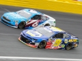 May 27, 2018: Monster Energy NASCAR Cup Series drivers Chase Elliott (9) and Matt Kenseth (6) race for position off of turn four during the Coca-Cola 600 in Concord, NC.  Jonathan Huff/CSM