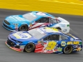 May 27, 2018: Monster Energy NASCAR Cup Series drivers Chase Elliott (9) and Matt Kenseth (6) race for position off of turn four during the Coca-Cola 600 in Concord, NC.  Jonathan Huff/CSM