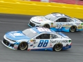 May 27, 2018: Monster Energy NASCAR Cup Series drivers Alex Bowman (88) and Chris Buescher (37) race for position off of turn four during the Coca-Cola 600 in Concord, NC.  Jonathan Huff/CSM