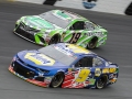 May 27, 2018: Monster Energy NASCAR Cup Series drivers Chase Elliott (9) and Daniel Suarez (19) race for position off of turn four during the Coca-Cola 600 in Concord, NC.  Jonathan Huff/CSM