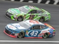 May 27, 2018: Monster Energy NASCAR Cup Series drivers Darrell Wallace Jr. (43) and Daniel Suarez (19) race for position off of turn four during the Coca-Cola 600 in Concord, NC.  Jonathan Huff/CSM