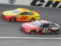 May 27, 2018: Monster Energy NASCAR Cup Series drivers Kurt Busch (41) and Joey Logano (22) race for position off of turn four during the Coca-Cola 600 in Concord, NC.  Jonathan Huff/CSM
