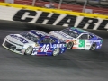 May 27, 2018: Monster Energy NASCAR Cup Series drivers Jimmie Johnson (48) and Ryan Newman (31) race off of turn four during the Coca-Cola 600 in Concord, NC.  Jonathan Huff/CSM