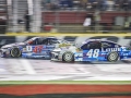 May 27, 2018: Monster Energy NASCAR Cup Series drivers Jimmie Johnson (48) and A.J. Allmendinger (47) race race side by side down the front stretch during the Coca-Cola 600 in Concord, NC.  Jonathan Huff/CSM