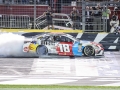 May 27, 2018: Monster Energy NASCAR Cup Series driver Kyle Busch (18) wins the Coca-Cola 600 in Concord, NC.  Jonathan Huff/CSM