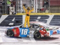 May 27, 2018: Monster Energy NASCAR Cup Series driver Kyle Busch (18) celebrates winning the Coca-Cola 600 in Concord, NC.  Jonathan Huff/CSM