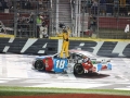 May 27, 2018: Monster Energy NASCAR Cup Series driver Kyle Busch (18) celebrates winning the Coca-Cola 600 in Concord, NC.  Jonathan Huff/CSM