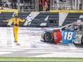May 27, 2018: Monster Energy NASCAR Cup Series driver Kyle Busch (18) celebrates winning the Coca-Cola 600 in Concord, NC.  Jonathan Huff/CSM