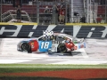May 27, 2018: Monster Energy NASCAR Cup Series driver Kyle Busch (18) celebrates winning the Coca-Cola 600 in Concord, NC.  Jonathan Huff/CSM