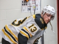 May 14, 2019: Boston Bruins center Charlie Coyle (13) prepares to take the ice for warmups before game 3 of the NHL Eastern Conference Championship series between the Boston Bruins and the Carolina Hurricanes held at PNC Arena in Raleigh, NC. Jonathan Huff/CSM