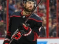 May 14, 2019: Carolina Hurricanes center Greg McKegg (42) skates between plays during game 3 of the NHL Eastern Conference Championship series between the Boston Bruins and the Carolina Hurricanes held at PNC Arena in Raleigh, NC. Boston defeats Carolina 2-1. Jonathan Huff/CSM