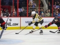 May 14, 2019: Boston Bruins left wing Marcus Johansson (90) looks for a shot on goal during game 3 of the NHL Eastern Conference Championship series between the Boston Bruins and the Carolina Hurricanes held at PNC Arena in Raleigh, NC. Boston defeats Carolina 2-1. Jonathan Huff/CSM
