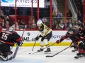 May 14, 2019: Boston Bruins left wing Marcus Johansson (90) looks for a shot on goal during game 3 of the NHL Eastern Conference Championship series between the Boston Bruins and the Carolina Hurricanes held at PNC Arena in Raleigh, NC. Boston defeats Carolina 2-1. Jonathan Huff/CSM