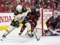 May 14, 2019: Boston Bruins right wing Chris Wagner (14) looks for a shot on goal during game 3 of the NHL Eastern Conference Championship series between the Boston Bruins and the Carolina Hurricanes held at PNC Arena in Raleigh, NC. Boston defeats Carolina 2-1. Jonathan Huff/CSM