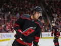 May 14, 2019: Carolina Hurricanes defenseman Haydn Fleury (4) skates between plays during game 3 of the NHL Eastern Conference Championship series between the Boston Bruins and the Carolina Hurricanes held at PNC Arena in Raleigh, NC. Boston defeats Carolina 2-1. Jonathan Huff/CSM
