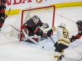 May 16, 2019: Carolina Hurricanes goaltender Curtis McElhinney (35) makes a stick save during game 4 of the NHL Eastern Conference Championship series between the Boston Bruins and the Carolina Hurricanes held at PNC Arena in Raleigh, NC. Jonathan Huff/CSM