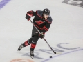 May 16, 2019: Carolina Hurricanes right wing Saku Maenalanen (8) breaking the puck up the ice during game 4 of the NHL Eastern Conference Championship series between the Boston Bruins and the Carolina Hurricanes held at PNC Arena in Raleigh, NC. Jonathan Huff/CSM