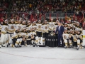 May 16, 2019: The Boston Bruins celebrate winning the NHL Eastern Conference Championship series between the against the Carolina Hurricanes held at PNC Arena in Raleigh, NC. Boston defeats Carolina 4-0. Jonathan Huff/CSM