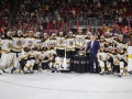 May 16, 2019: The Boston Bruins celebrate winning the NHL Eastern Conference Championship series between the against the Carolina Hurricanes held at PNC Arena in Raleigh, NC. Boston defeats Carolina 4-0. Jonathan Huff/CSM