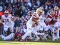 November 3, 2018: Boston College Eagles running back AJ Dillon (2) tries to break free of Virginia Tech defenders during NCAA football action between the Boston College Eagles and the Virginia Tech Hokies at Lane Stadium in Blacksburg, VA. Jonathan Huff/CSM