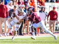 November 3, 2018: Boston College Eagles tight end Korab Idrizi (85) catches the ball for a Boston College first down during NCAA football action between the Boston College Eagles and the Virginia Tech Hokies at Lane Stadium in Blacksburg, VA. Jonathan Huff/CSM