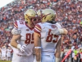 November 3, 2018: Boston College Eagles tight end Korab Idrizi (85) and teammates celebrate his touchdown in the third quarter during NCAA football action between the Boston College Eagles and the Virginia Tech Hokies at Lane Stadium in Blacksburg, VA. Jonathan Huff/CSM