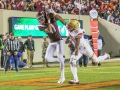 November 3, 2018: Virginia Tech Hokies wide receiver Tre Turner (11) catches a touchdown in the fourth quarter during NCAA football action between the Boston College Eagles and the Virginia Tech Hokies at Lane Stadium in Blacksburg, VA. Jonathan Huff/CSM