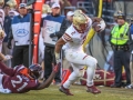 November 3, 2018: Boston College Eagles running back AJ Dillon (2) tries to get around Virginia Tech defenders during NCAA football action between the Boston College Eagles and the Virginia Tech Hokies at Lane Stadium in Blacksburg, VA. Jonathan Huff/CSM