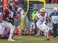 November 3, 2018: Boston College Eagles running back AJ Dillon (2) tries to get around Virginia Tech defenders during NCAA football action between the Boston College Eagles and the Virginia Tech Hokies at Lane Stadium in Blacksburg, VA. Jonathan Huff/CSM