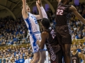 December 28, 2019: Duke Blue Devils forward Matthew Hurt (21) goes up for a jumpshot during NCAA basketball action between the Brown Bears and the Duke University Blue Devils at Cameron Indoor Stadium Durham, NC. Jonathan Huff/CSM