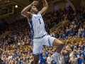 December 28, 2019: Duke Blue Devils center Vernon Carey Jr. (1) dunks on a fast break during NCAA basketball action between the Brown Bears and the Duke University Blue Devils at Cameron Indoor Stadium Durham, NC. Jonathan Huff/CSM