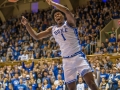 December 28, 2019: Duke Blue Devils center Vernon Carey Jr. (1) dunks on a fast break during NCAA basketball action between the Brown Bears and the Duke University Blue Devils at Cameron Indoor Stadium Durham, NC. Jonathan Huff/CSM
