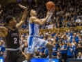 December 28, 2019: Duke Blue Devils guard Jordan Goldwire (14) shoots a layup during NCAA basketball action between the Brown Bears and the Duke University Blue Devils at Cameron Indoor Stadium Durham, NC. Jonathan Huff/CSM