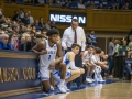 December 28, 2019: Duke Blue Devils head coach Mike Krzyzewski talks to his players at the scoring table during NCAA basketball action between the Brown Bears and the Duke University Blue Devils at Cameron Indoor Stadium Durham, NC. Jonathan Huff/CSM