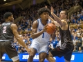 December 28, 2019: Duke Blue Devils center Vernon Carey Jr. (1) looks for an open shot during NCAA basketball action between the Brown Bears and the Duke University Blue Devils at Cameron Indoor Stadium Durham, NC. Jonathan Huff/CSM