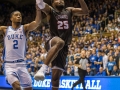 December 28, 2019: Brown Bears forward Tamenang Choh (25) is fouled on a dunk attempt by Duke Blue Devils guard Cassius Stanley (2) during NCAA basketball action between the Brown Bears and the Duke University Blue Devils at Cameron Indoor Stadium Durham, NC. Jonathan Huff/CSM