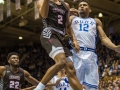 December 28, 2019: Brown Bears guard Brandon Anderson (2) shoots a layup during NCAA basketball action between the Brown Bears and the Duke University Blue Devils at Cameron Indoor Stadium Durham, NC. Jonathan Huff/CSM