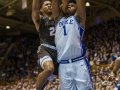 December 28, 2019: Brown Bears guard Brandon Anderson (2) goes up for a hard layup during NCAA basketball action between the Brown Bears and the Duke University Blue Devils at Cameron Indoor Stadium Durham, NC. Jonathan Huff/CSM
