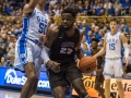 December 28, 2019: Brown Bears forward Tamenang Choh (25) drives into the Duke lane during NCAA basketball action between the Brown Bears and the Duke University Blue Devils at Cameron Indoor Stadium Durham, NC. Jonathan Huff/CSM