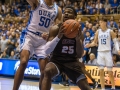 December 28, 2019: Brown Bears forward Tamenang Choh (25) looks for an open shot during NCAA basketball action between the Brown Bears and the Duke University Blue Devils at Cameron Indoor Stadium Durham, NC. Jonathan Huff/CSM