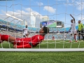 June 23, 2019: Canada forward Jonathan David (20) makes a goal in the second half of the CONCACAF Gold Cup soccer match between Canada and Cuba held at Bank of America Stadium in Charlotte, NC. Jonathan Huff/CSM