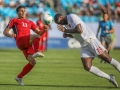 June 23, 2019: Canada defender Doneil Henry (15) heads the ball away before Cuba midfielder Luis Paradela (23) can get to it during the CONCACAF Gold Cup soccer match between Canada and Cuba held at Bank of America Stadium in Charlotte, NC. Jonathan Huff/CSM