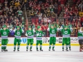 December 23, 2018: Carolina Hurricanes celebrate their win over the Bruins after the NHL game between the Boston Bruins and the Carolina Hurricanes at PNC Arena in Raleigh, NC. Jonathan Huff/CSM