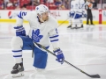December 11, 2018: Toronto Maple Leafs defenseman Ron Hainsey (2) takes a knee between plays during the NHL game between the Toronto Maple Leafs and the Carolina Hurricanes at PNC Arena in Raleigh, NC. Jonathan Huff/CSM
