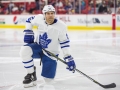 December 11, 2018: Toronto Maple Leafs defenseman Ron Hainsey (2) takes a knee between plays during the NHL game between the Toronto Maple Leafs and the Carolina Hurricanes at PNC Arena in Raleigh, NC. Jonathan Huff/CSM
