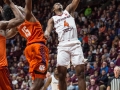 January 4, 2020: Virginia Tech Hokies guard Nahiem Alleyne (4) goes up for a layup in the second half of NCAA basketball action between the Clemson Tigers and the Virginia Tech Hokies at Cassell Coliseum Blacksburg, VA. Jonathan Huff/CSM